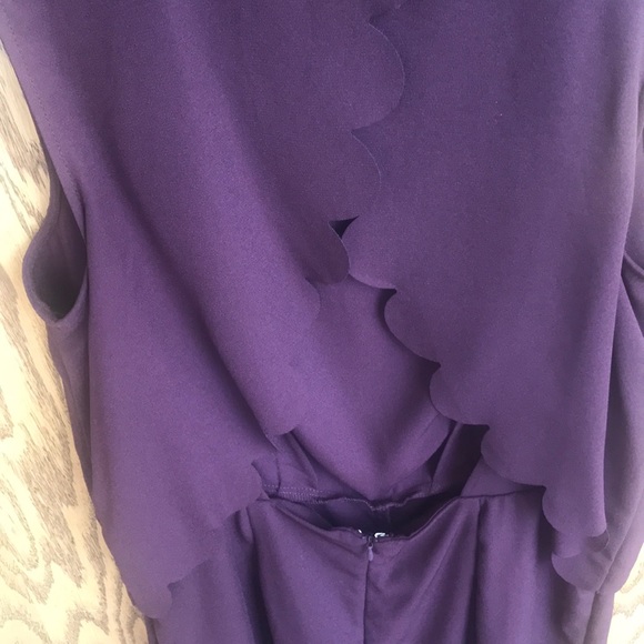 H&M ROMPER MAROON SCALLOPED TRIM SIZE 14 - Picture 4 of 7